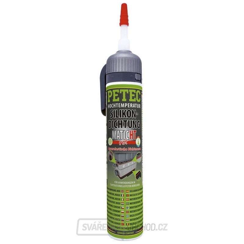 PETEC 97820 Silikonová těsnicí hmota, červená