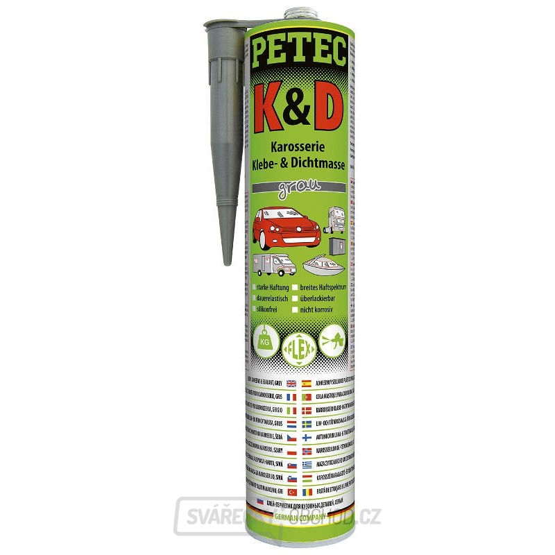 PETEC 94630 Karosářská těsnicí a lepicí hmota, šedá