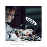 lampa stolní s lupou, USB napájení, 1300lm, 3 barvy světla, 5x zvětšení náhled