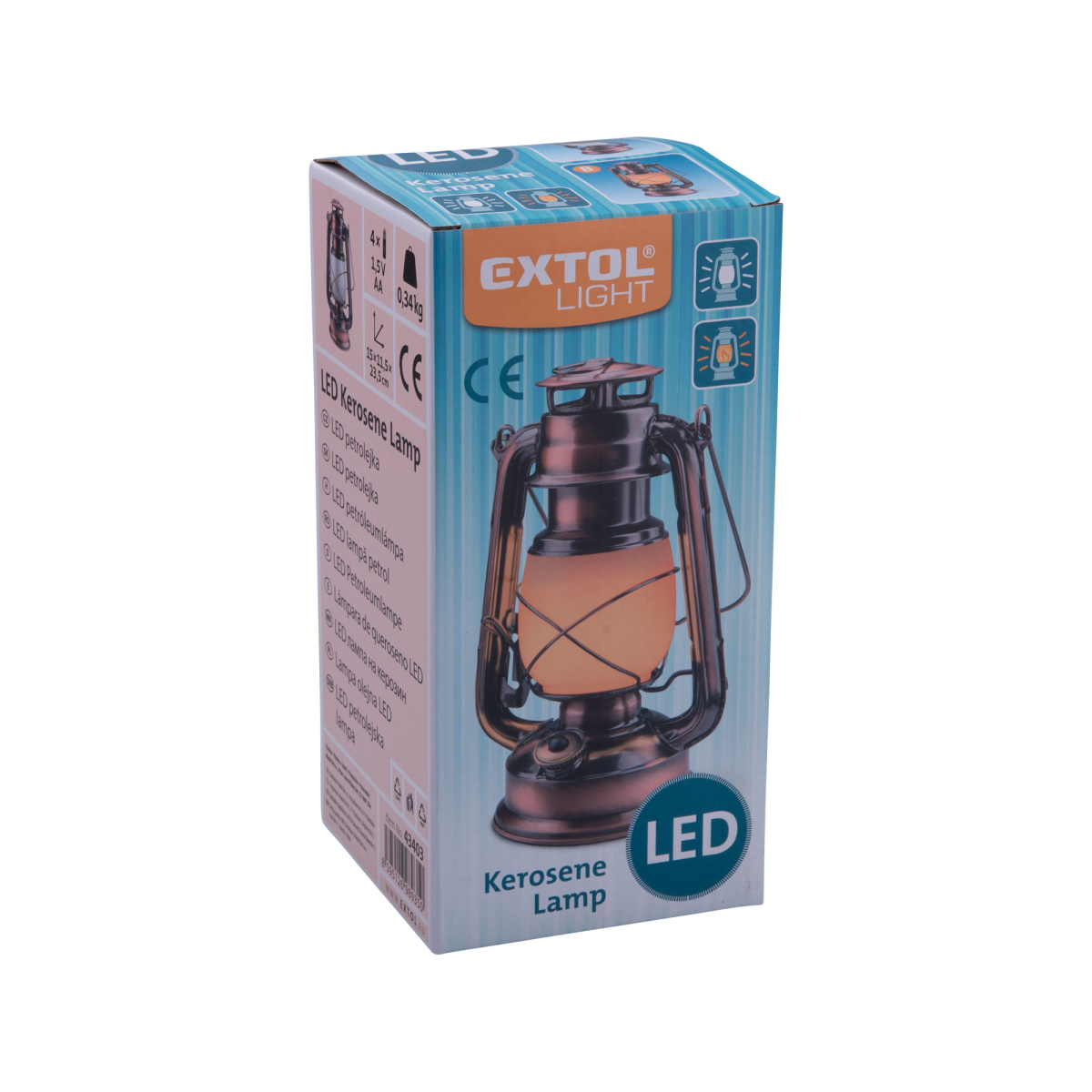 Petrolejka LED, bílé světlo/plamen Náhled
