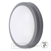 Solight LED venkovní osvětlení se senzorem Siena, šedé, 20W, 1500lm, 4000K, IP54, 23cm Solight LED venkovní osvětlení se senzorem Siena, šedé, 20W, 1500lm, 4000K, IP54, 23cm gallery main image