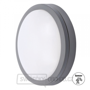 Solight LED venkovní osvětlení se senzorem Siena, šedé, 20W, 1500lm, 4000K, IP54, 23cm gallery main image
