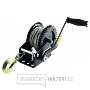 Ruční naviják 550kg ocelové lano 5mm/15m s hákem Ruční naviják 550kg ocelové lano 5mm/15m s hákem gallery main image