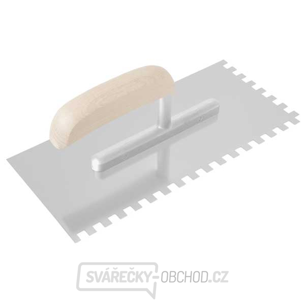 Hladítko nerezové 270x130mm zub 10mm - dřevěná rukojeť