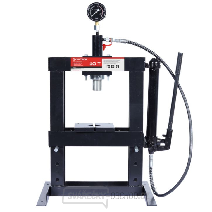 Hydraulický lis 10 tun, s manometrem - QUATROS QS19311