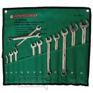 Očkoploché klíče, 8 - 24 mm, 6hranné, sada 12 kusů - JONNESWAY W264112S