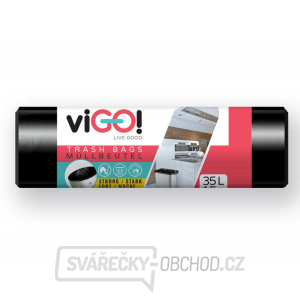 viGO! Pytle odpadkové LDPE silné 35l/15 ks 50x60cm - černé