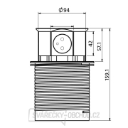 Solight prodlužovací přívod, 4 zásuvky, černý, 1,5m, výsuvný blok zásuvek, kruhový tvar Náhled