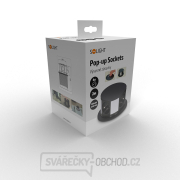 Solight prodlužovací přívod, 4 zásuvky, černý, 1,5m, výsuvný blok zásuvek, kruhový tvar náhled