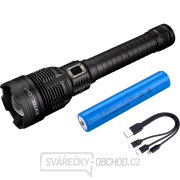 Svítilna 8000lm, zoom, USB nabíjení s powerbankou, 60W COB LED náhled