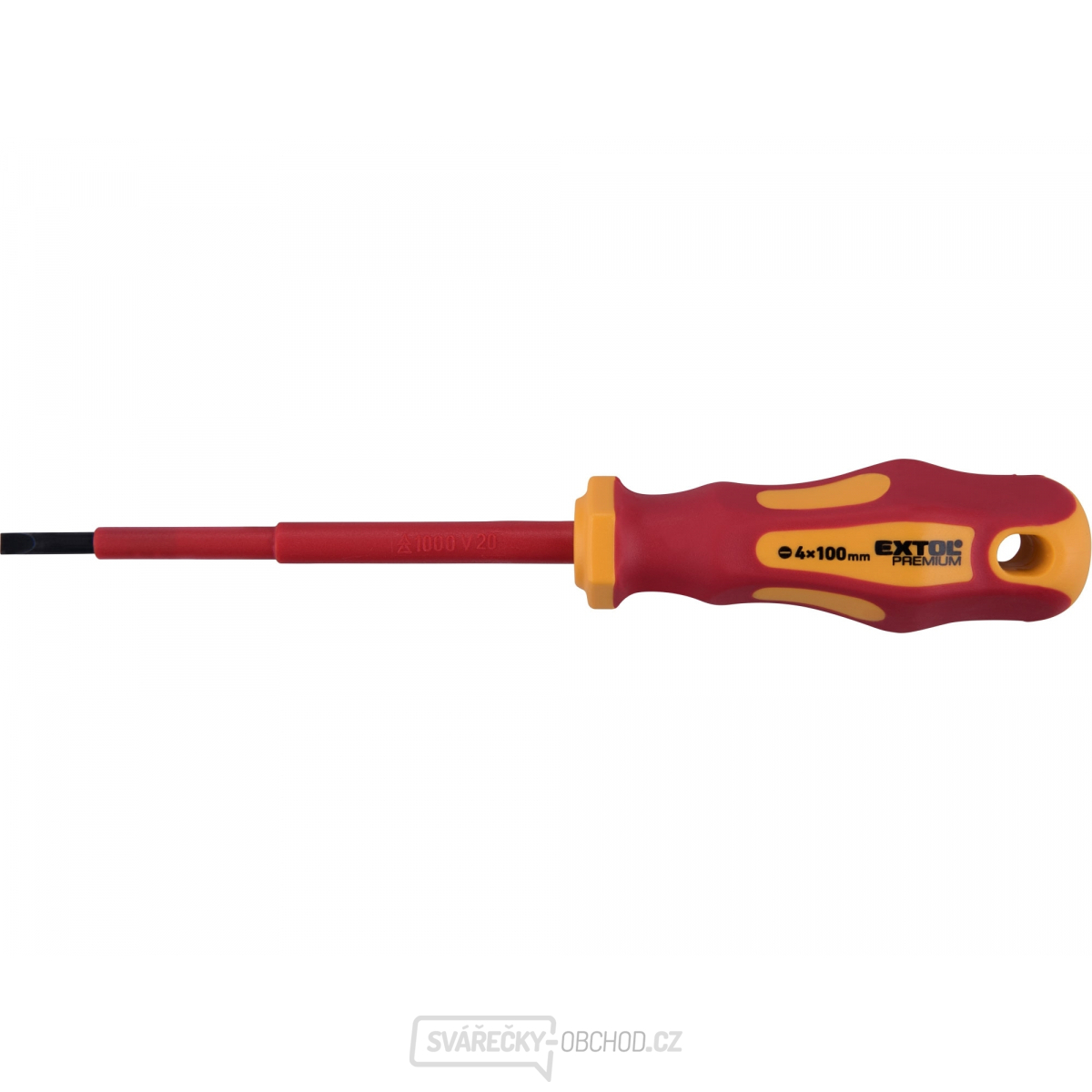 šroubovák elektrikářský, (-)4x100mm, VDE, CrV šroubovák elektrikářský, (-)4x100mm, VDE, CrV gallery main image