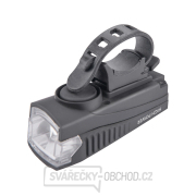 Světlo bílé na kolo 350lm, USB nabíjení, klakson, 5W LED náhled