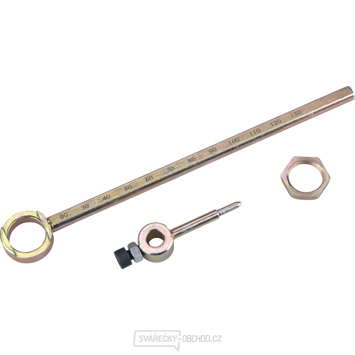 kruhová vodící šablona pro nástavec na vrtačku k stříhání plechu