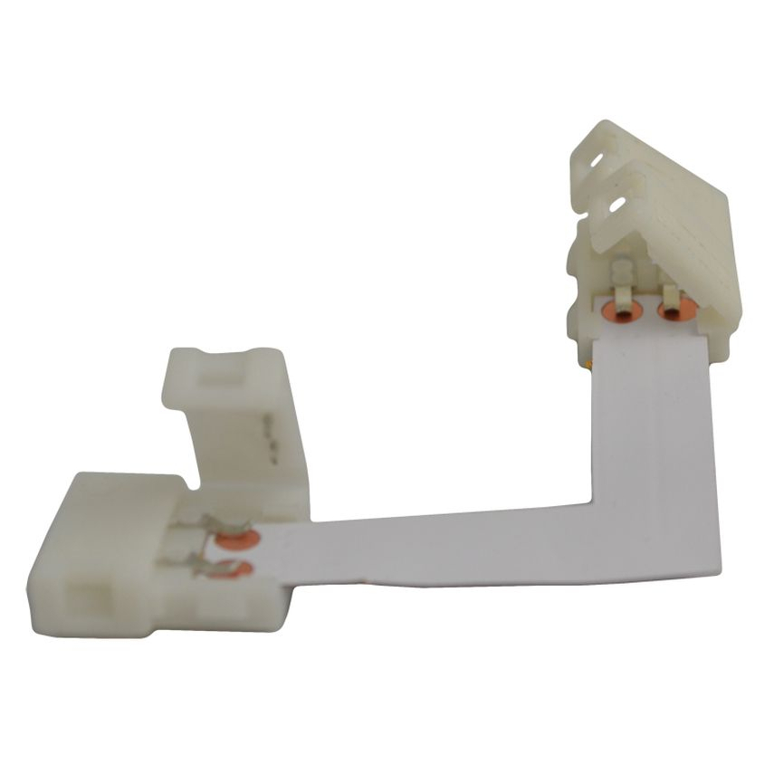 Solight propojovací pravoúhlý konektor pro LED pásy, 8mm zacvakávací konektor na obou stranách, 1ks, sáček WM81