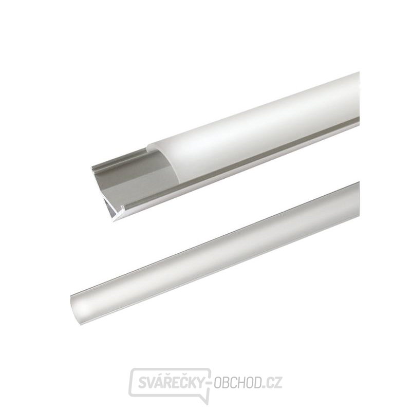 AL profil AC2 nový pro LED pásky, rohový, s vypouklým plexi, 2m gallery main image