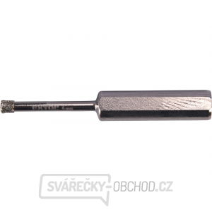 Korunka vykružovací diamantová na sklo a keramiku, O 4mm Korunka vykružovací diamantová na sklo a keramiku, O 4mm gallery main image