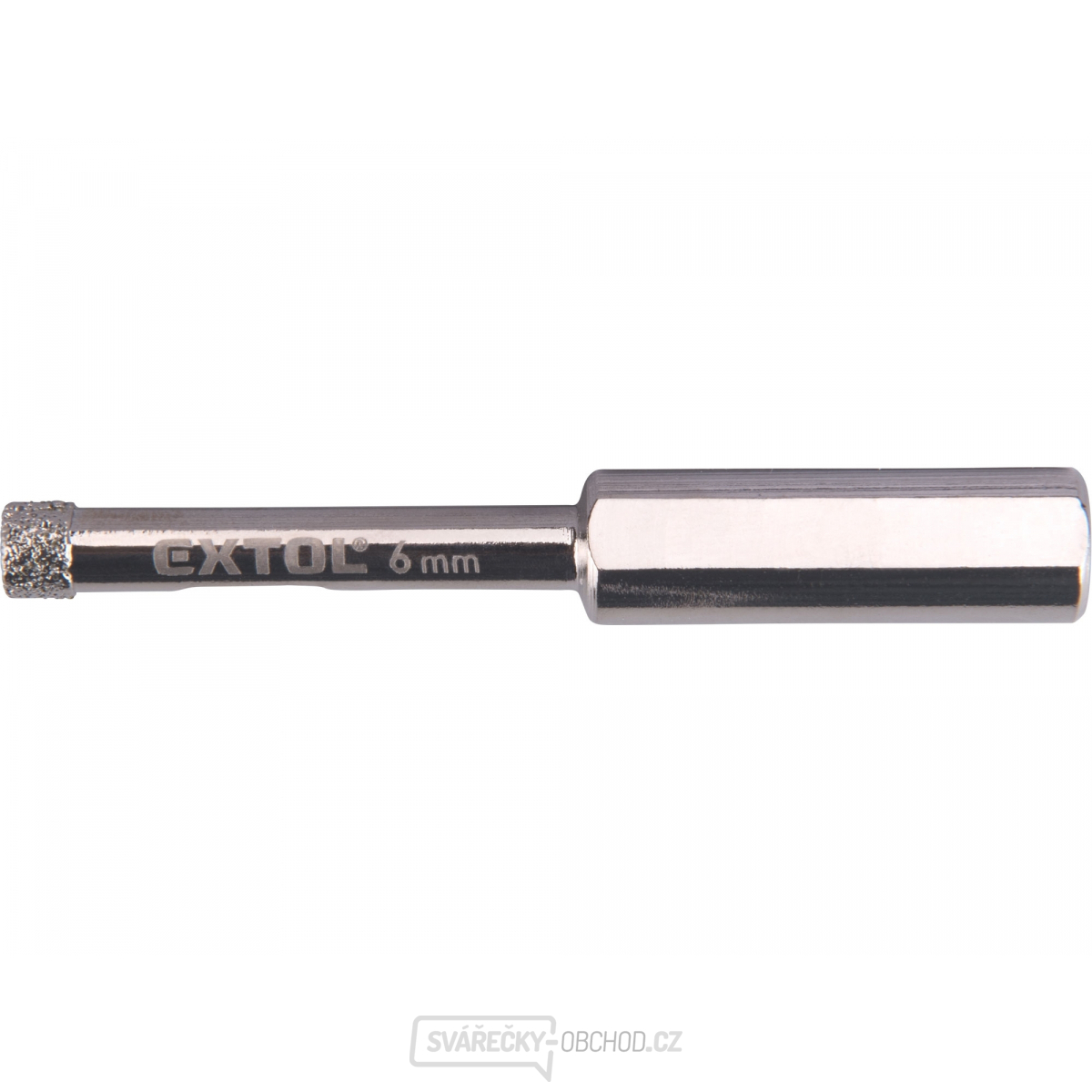 Korunka vykružovací diamantová na sklo a keramiku, O 6mm