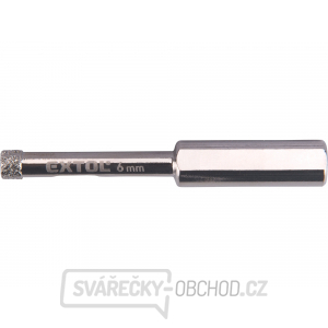 Korunka vykružovací diamantová na sklo a keramiku, O 6mm Korunka vykružovací diamantová na sklo a keramiku, O 6mm gallery main image