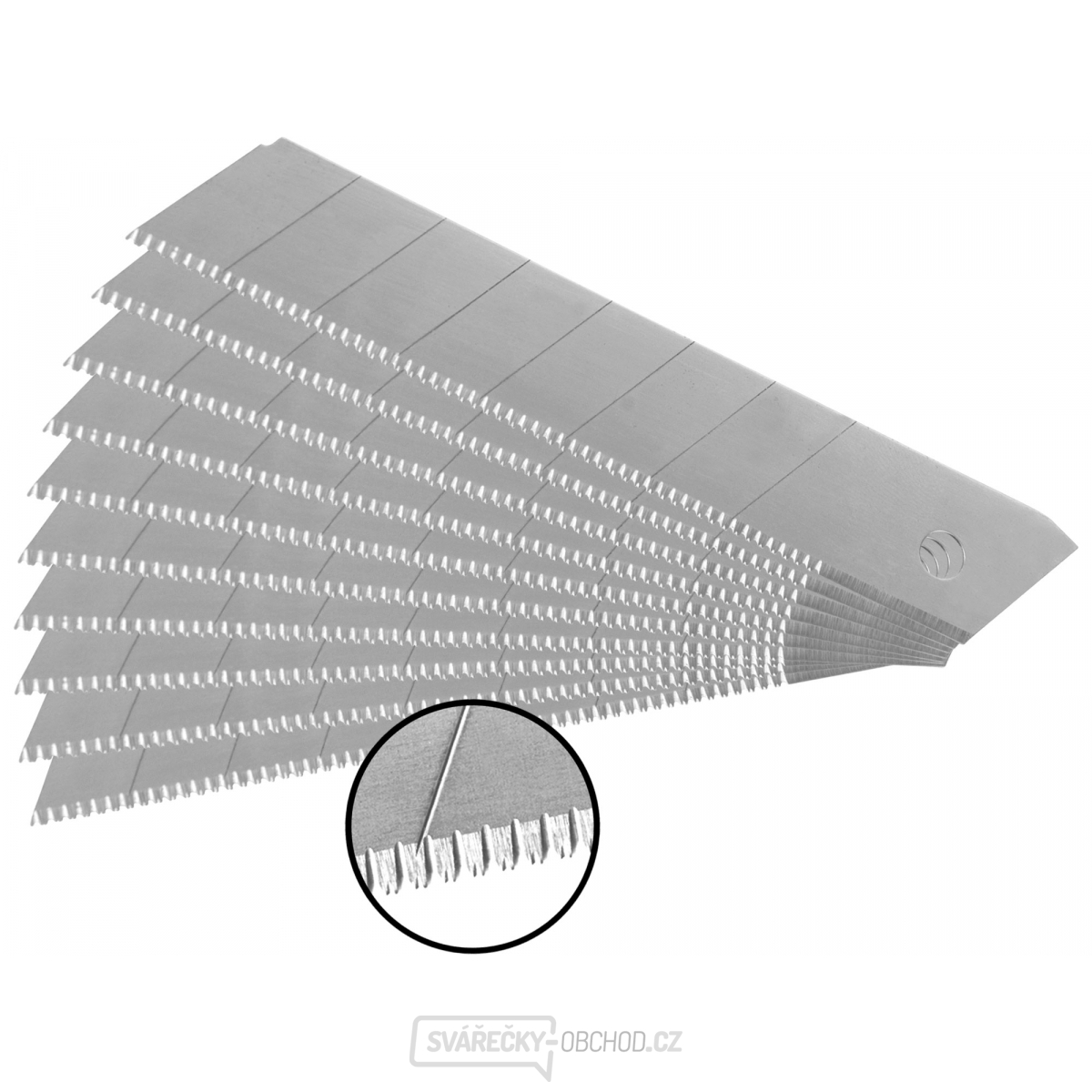 Břity ulamovací se zoubkovým ostřím, 18mm, 10ks, SK5