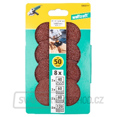 WOLFCRAFT - 8ks brusných kotoučů průměr 50 mm