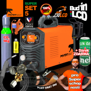 PANTERMAX MIG230LCD invertorová svářečka MIG/TIG/MMA + Kukla + Red. Ventil + Drát 5kg + plná Co2 Láhev + Podvozek + Hořá PANTERMAX MIG230LCD invertorová svářečka MIG/TIG/MMA + Kukla + Red. Ventil + Drát 5kg + plná Co2 Láhev + Podvozek + Hořá náhled