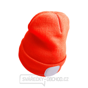 Čepice s čelovkou 4x25lm, USB nabíjení, fluorescentní oranžová, ECONOMY, univerzální velikost Náhled