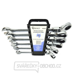 Očkoploché kloubové klíče s ráčnou, 8 - 19 mm, sada 6 kusů Očkoploché kloubové klíče s ráčnou, 8 - 19 mm, sada 6 kusů gallery main image