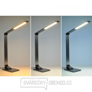 Solight LED stolní lampička stmívatelná, 10W, indukční nabíjení, změna chromatičnosti, hliník, šedá Náhled