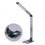 Solight LED stolní lampička stmívatelná, 10W, indukční nabíjení, změna chromatičnosti, hliník, šedá gallery main image