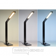 Solight LED stolní lampička stmívatelná, 8W,  display, změna chromatičnosti, hliník, černá Náhled