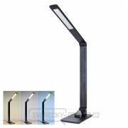 Solight LED stolní lampička stmívatelná, 8W,  display, změna chromatičnosti, hliník, černá gallery main image