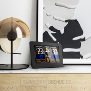 Solight Meteostanice, aplikace Smart Life, extra velký barevný LCD, teplota, vlhkost, tlak, USB nabíjení, černá Náhled