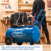 Scheppach HC 51 Si tichý bezolejový dvouválcový kompresor 50 l Náhled