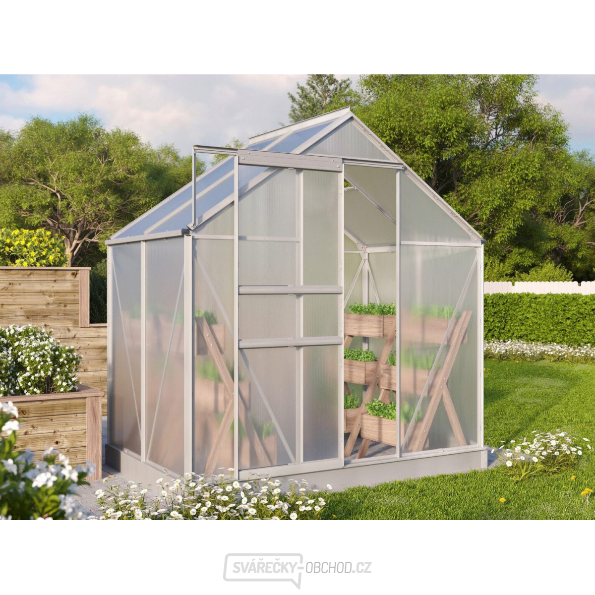 Skleník VITAVIA TARGET 2500 PC 4 mm stříbrný
