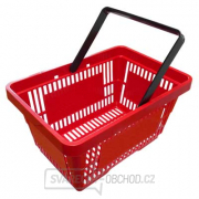 Nákupní košík, plast červený, 43x30x23cm gallery main image