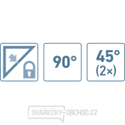 Úhelník stavařský skládací, 600mm, hliníkový Náhled