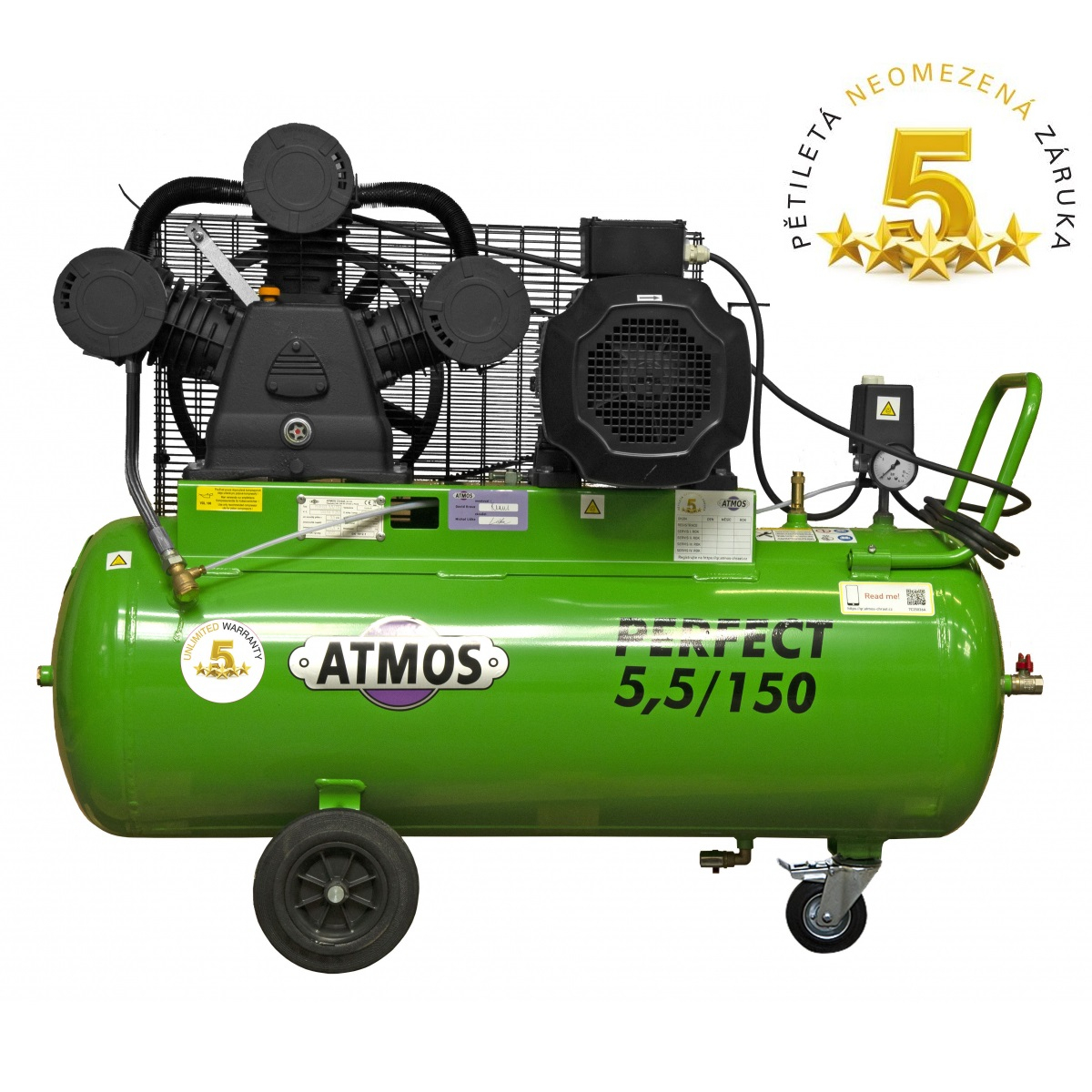 Levně Pístový kompresor Atmos Perfect 5,5/150 P55150CZ