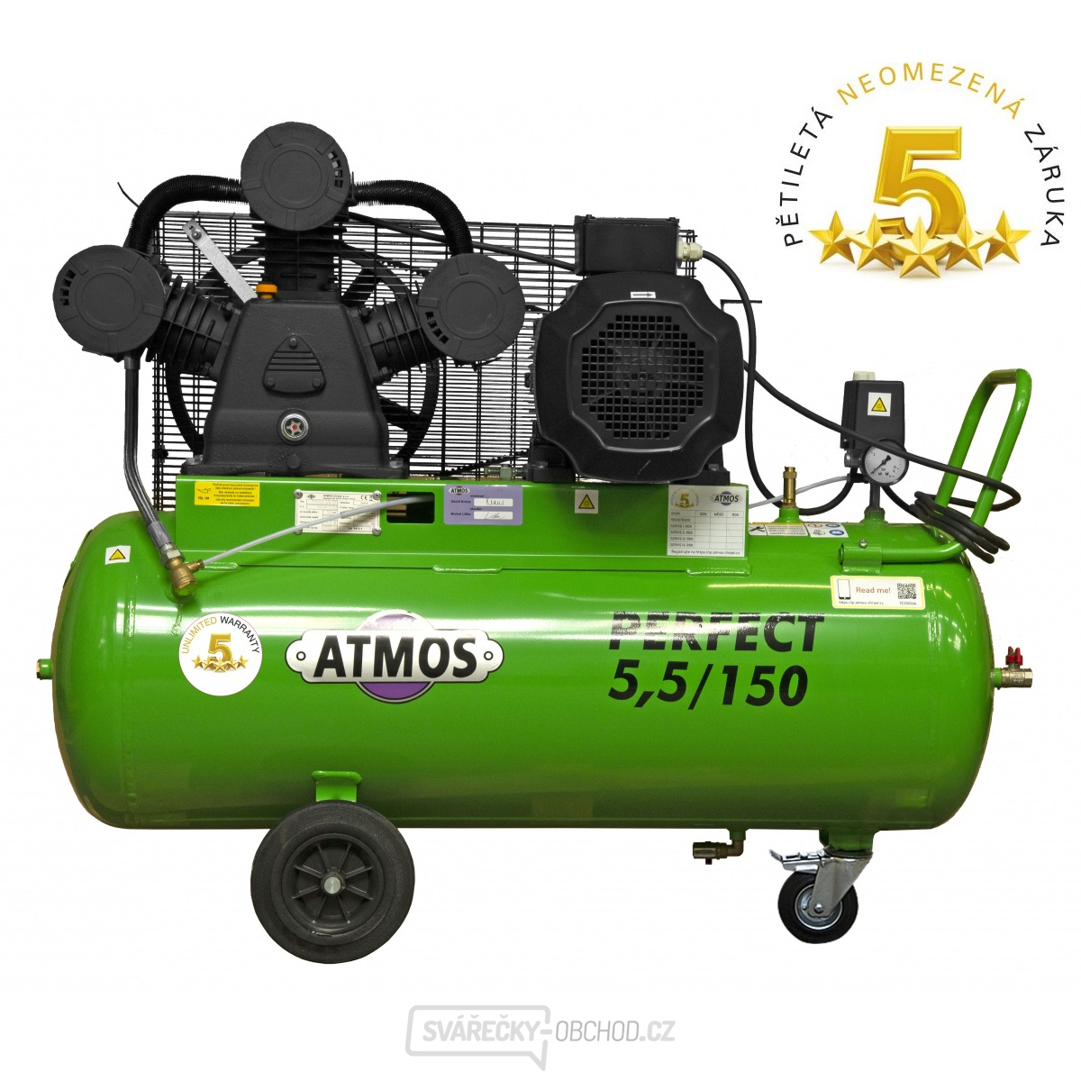 Pístový kompresor Atmos Perfect 5,5/150