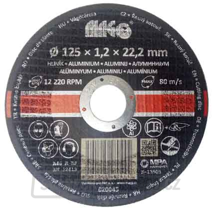 Řezný kotouč na hliník 125x1,2x22,2mm