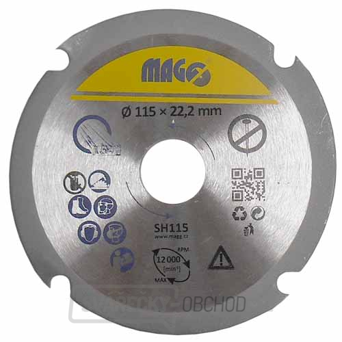 Řezný kotouč na dřevo 115mm Řezný kotouč na dřevo 115mm gallery main image