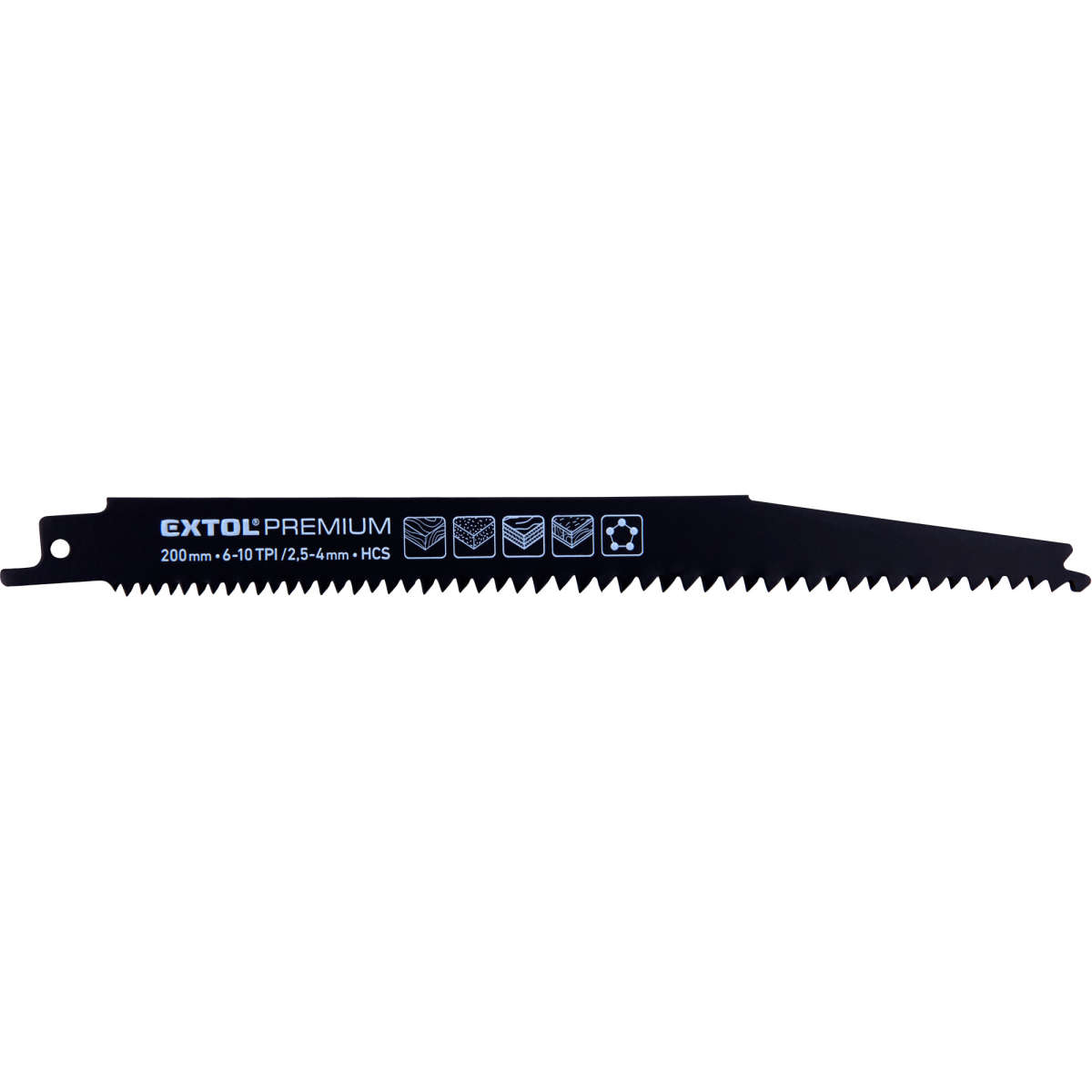 Levně EXTOL PREMIUM plátky do pily ocasky 3ks, 200x19x1,25mm, HCS 8806101