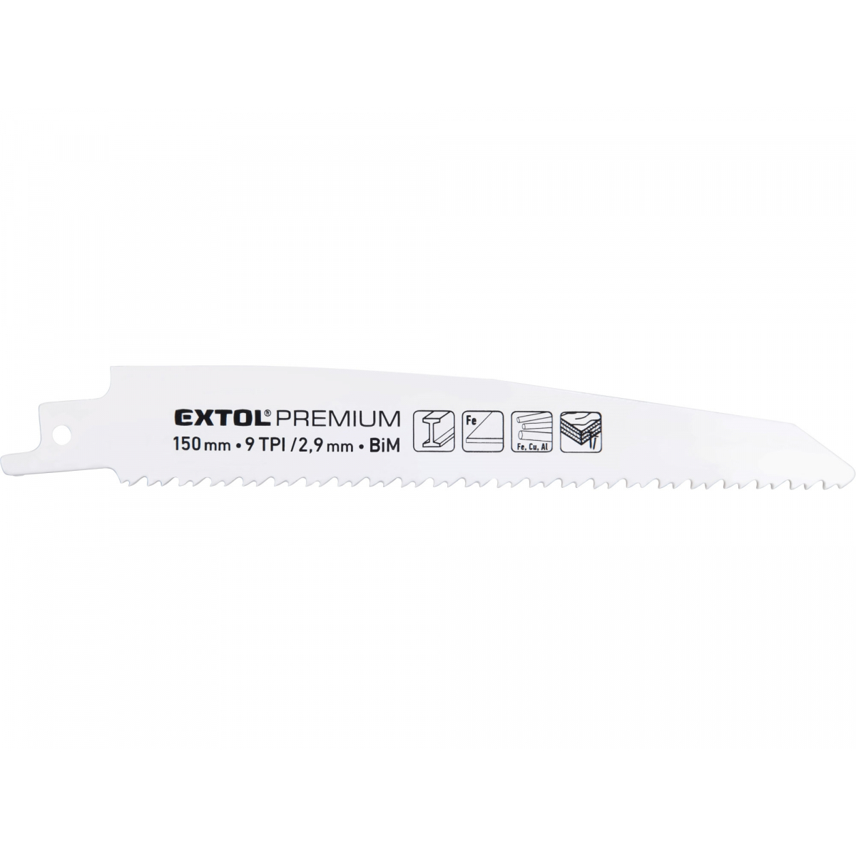 EXTOL PREMIUM Plátky do pily ocasky 3ks, 150x22x1,6mm, Bi-metal