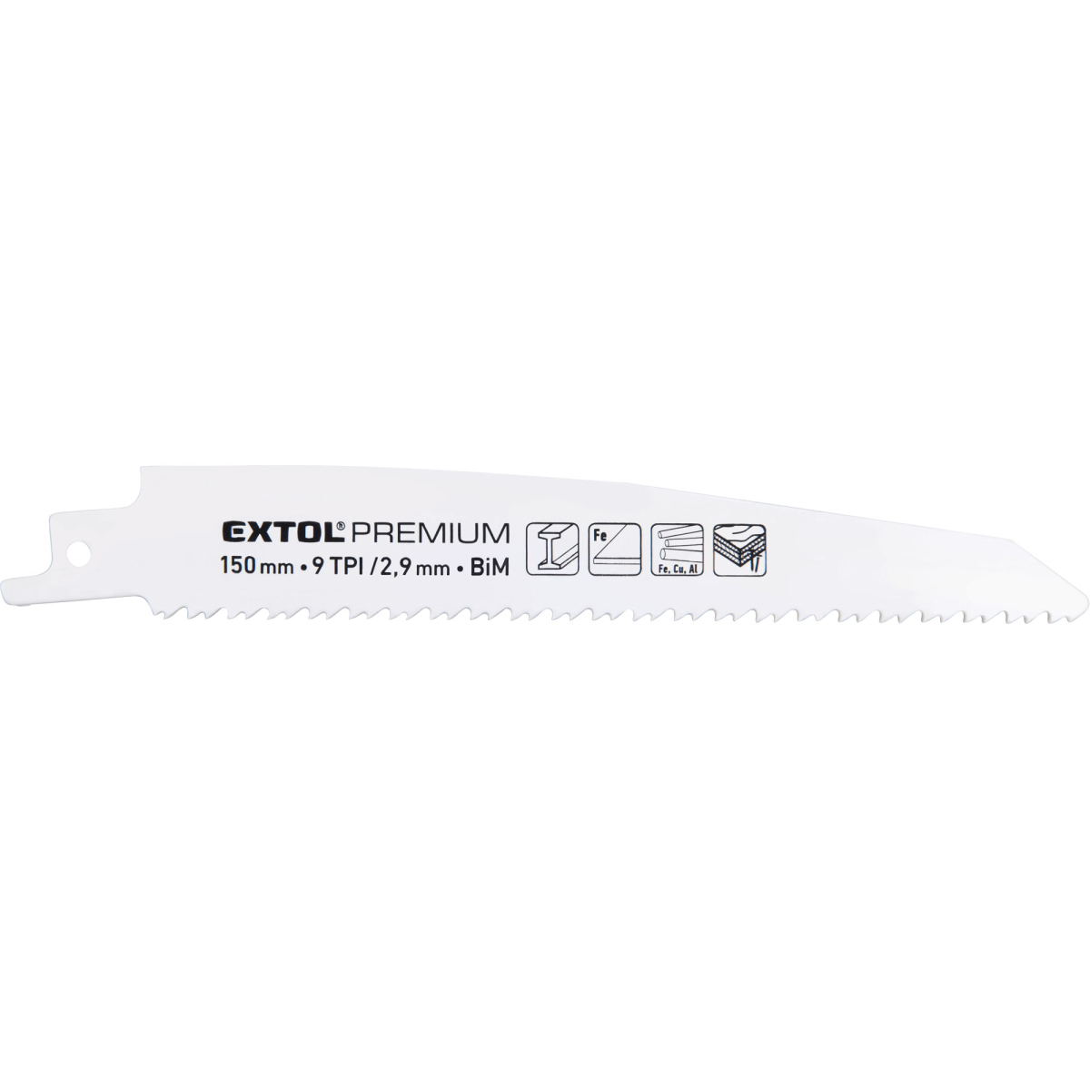 Levně EXTOL PREMIUM Plátky do pily ocasky 3ks, 150x22x1,6mm, Bi-metal 8806203