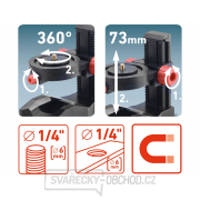 Držák-stativ nastavitelý, magnetický na laser/kameru, 1/4