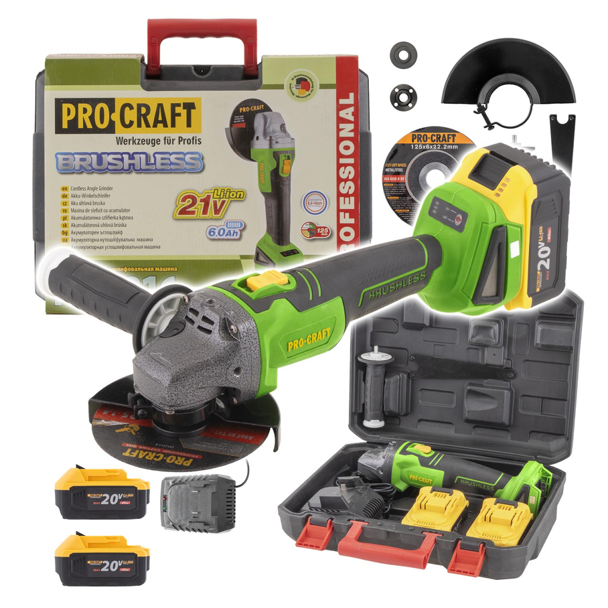 Aku úhlová bruska Procraft PWA216 | PWA216 PWA216