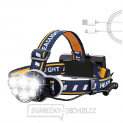 Solight LED čelová nabíjecí svítilna, 550lm, Li-Ion, USB Náhled