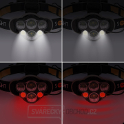 Solight LED čelová nabíjecí svítilna, 550lm, Li-Ion, USB náhled