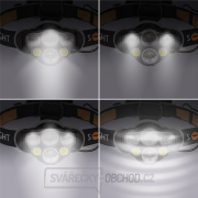 Solight LED čelová nabíjecí svítilna, 550lm, Li-Ion, USB náhled