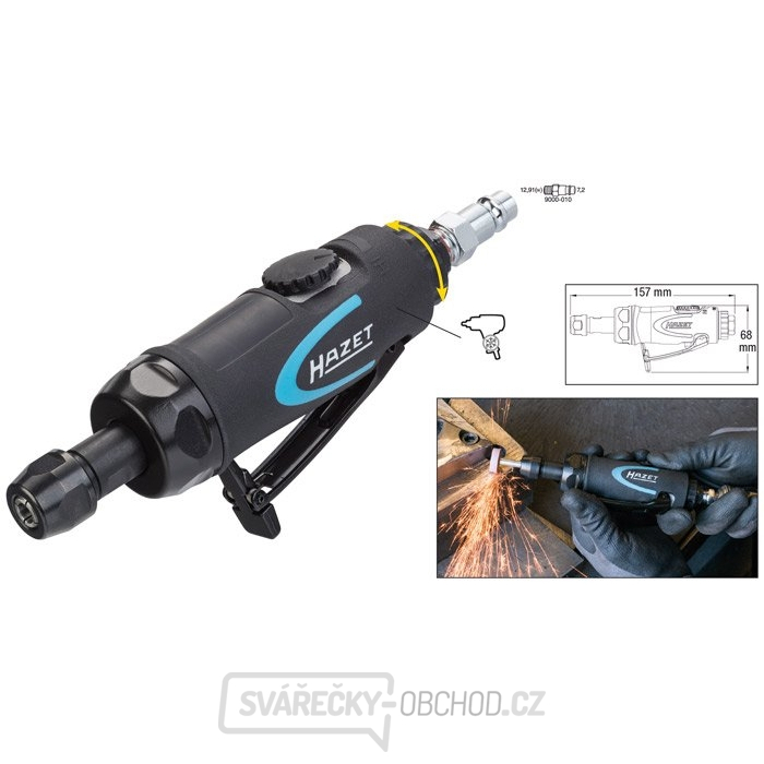 Pneumatická stopková přímá bruska HAZET 9032 N-1