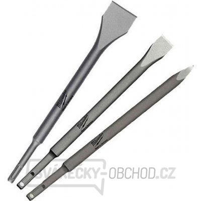 Milwaukee SDS-Plus sada 3 ks sekáčů. (délka 250 mm)